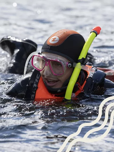 Snorkling 3 4 med linjer