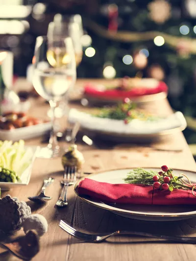 Spisebord under juletider
