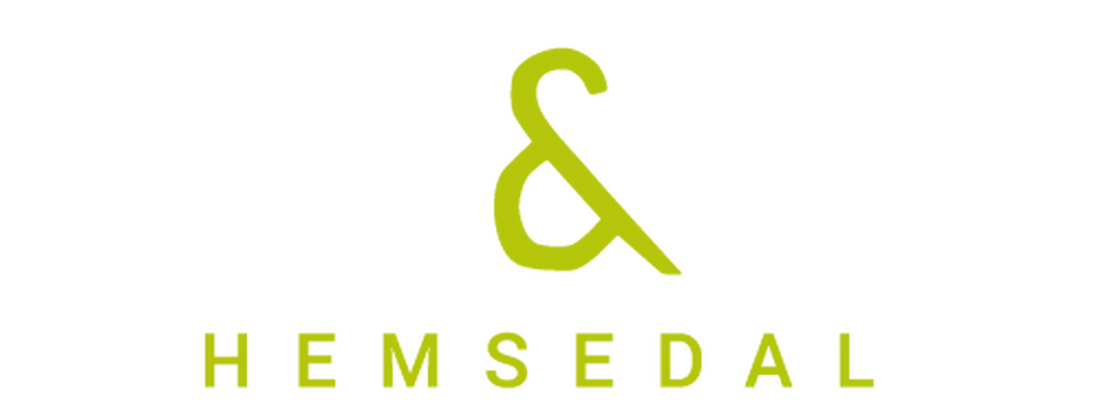 Høyt og Lavt Logo i hvit og grønt.