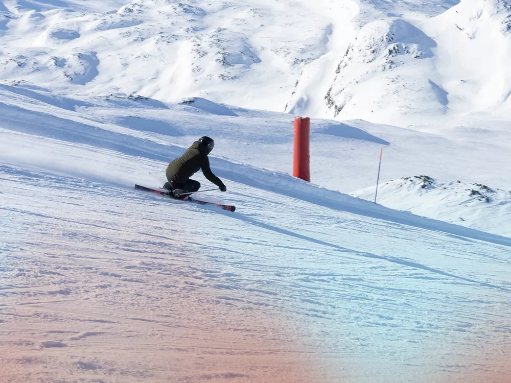 Alpin bakke totten.