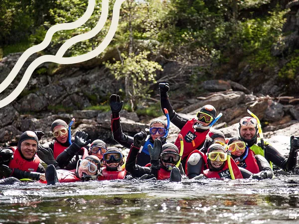 Elvesnorkling Trouls med linjer