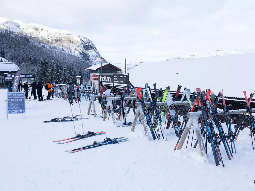 Utenfor hollvin om vinteren.