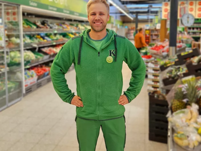 Bilde av mann i Kiwi uniform