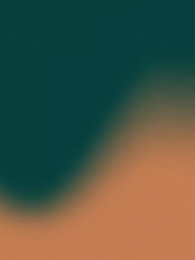 Peach oransje som går over til skogsgrønn